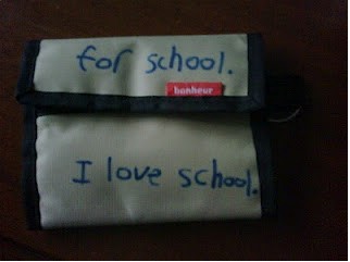 Elias for school wallet